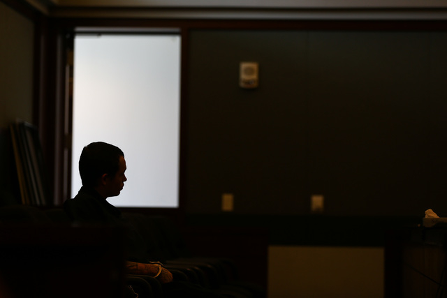 Erich Nowsch sits in the courtroom before pleading guilty to the murder of Tammy Meyers at Regional Justice Center in Las Vegas on Friday, March 4, 2016. Chase Stevens/Las Vegas Review-Journal Fol ...
