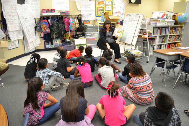 Seventeen Bank of Nevada employees took part in the annual Nevada Reading Week Feb. 29 to March 4, 2016 by reading to hundreds of students. Stephanie Dickson reads to students at Lowman Elementary ...