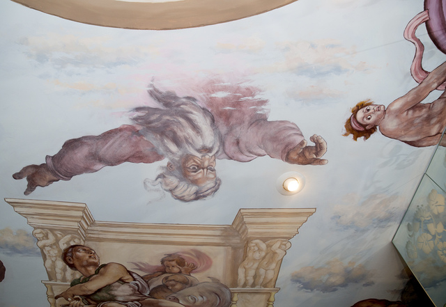 Liberace commissioned a ceiling mural in the master bedroom and bath. The bedroom’s mural depicts the Sistine Chapel. It reportedly took two years for Stefano Angelo Falk, a descendant of Michel ...