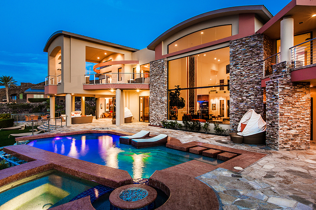 The two-story has a pool and spa. (COURTESY OF Shapiro & Sher Group)