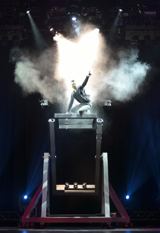 Jan Rouven performs during &quot;Illusions&quot; at the Tropicana hotel-casino at 3801 Las Vegas Blvd. S. in Las Vegas on Wednesday, March 11, 2015. (Bill Hughes/Las Vegas Review-Journal)