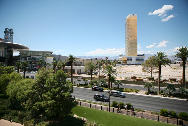 The site of the New Frontier, which was imploded in 2007, is shown north of Fashion Show mall near Trump International Wednesday, Aug. 20, 2014, in Las Vegas.  (Ronda Churchill/Las Vegas Review-Jo ...