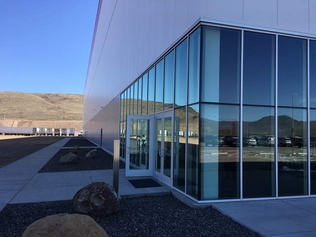 Tesla's Gigafactory east of Reno is already huge but only 14 percent of the final facility is built. Tesla gave a tour on Friday, March 18, 2016. (Sean Whaley/Las Vegas Review-Journal Capital Bureau)