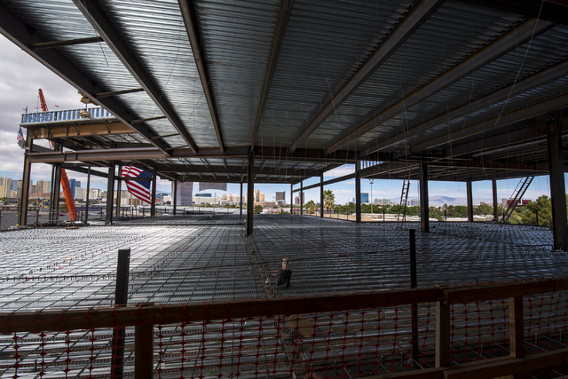 The observation deck of the new addition to the Thomas & Mack center is shown during the topping-off ceremony at UNLV in Las Vegas on Tuesday, March 22, 2016. Joshua Dahl/Las Vegas Review-Journal