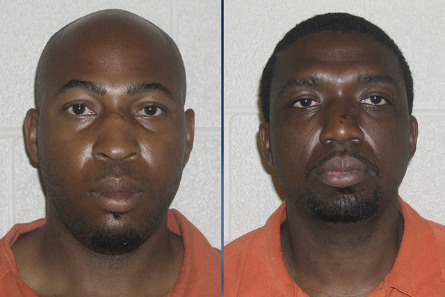 Arron Jones, 31, left, and Bryant Christopher Watts, 28, have been charged with capital murder in Harris County District Court in connection with Frank Panzica’s death. (Courtesy Menard County S ...