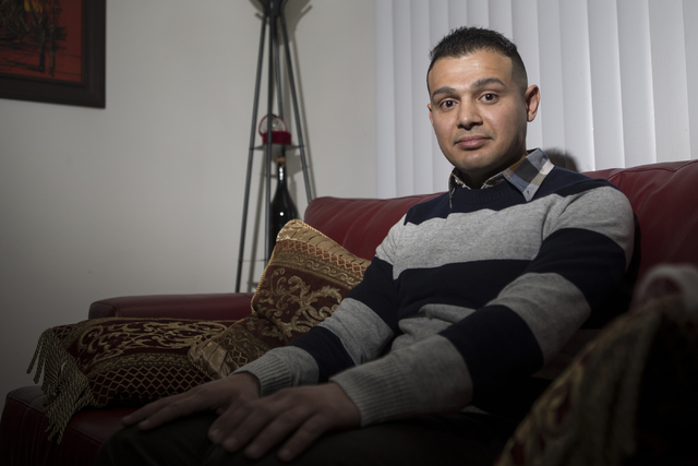 Mohammad Alfalahi speaks about getting his U.S. citizenship application denied during an interview at his home on Tuesday, Jan. 26, 2016, in Las Vegas. (Erik Verduzco/Las Vegas Review-Journal) Fol ...