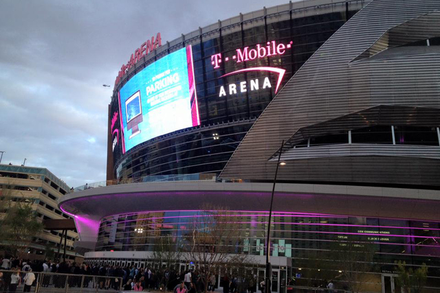 Crowds file into T-Mobile Arena for a dress rehearsal "stress test" on Thursday, March 31, 2016, ahead of the arena's hard opening on April 6. (Zenaida Reekie/Special to the Las Vegas Review-Journal)