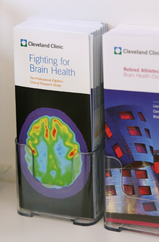 Pamphlets are shown at Cleveland Clinic Lou Ruvo Center for Brain Health Thursday, April 28, 2016, in Las Vegas. (Ronda Churchill/Las Vegas Review-Journal)