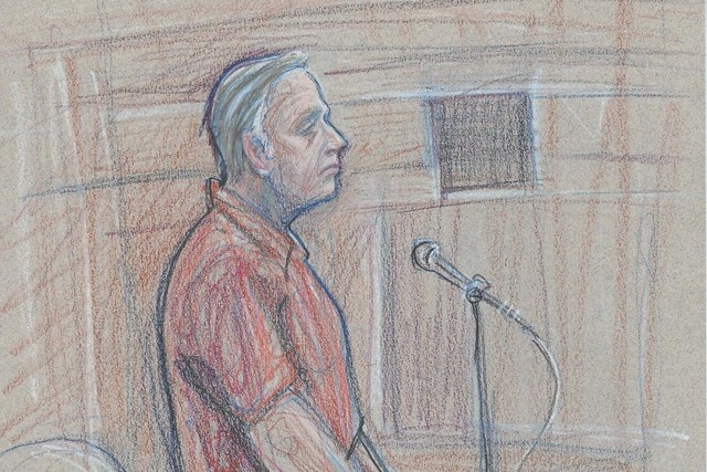 Cliven Bundy appears before U.S. Magistrate Judge Bill Hoffman at the Lloyd George Federal Building on Thursday, March 10, 2016 in Las Vegas. (David Stroud/Las Vegas Review-Journal)