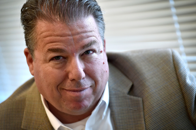 Las Vegas Metropolitan Police Capt. John McGrath sits in the lobby for an interview at Metro headquarters Friday, April 15, 2016, in Las Vegas. David Becker/Las Vegas Review-Journal Follow @davidj ...
