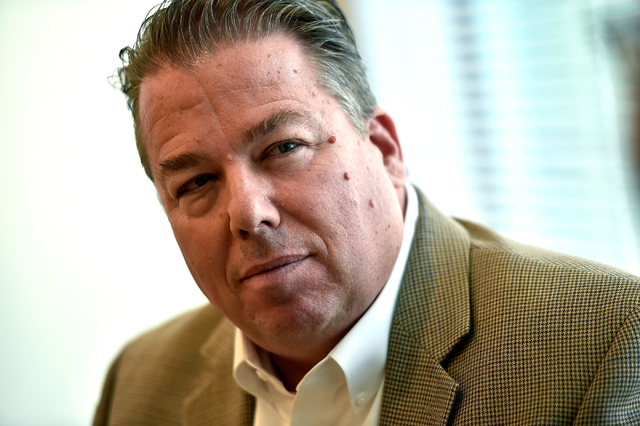 Las Vegas Metropolitan Police Capt. John McGrath sits in the lobby for an interview at Metro headquarters Friday, April 15, 2016, in Las Vegas. David Becker/Las Vegas Review-Journal Follow @davidj ...