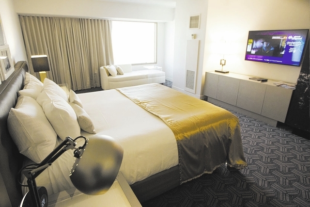 A standard room at Planet Hollywood casino-hotel is seen on Wednesday, March 16, 2016, in Las Vegas. Erik Verduzco/Las Vegas Review-Journal Follow @Erik_Verduzco