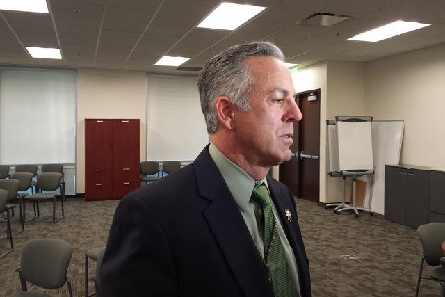 Sheriff Joe Lombardo is seen Monday, April 27, 2015. (Colton Lochhead/Las Vegas Review-Journal)