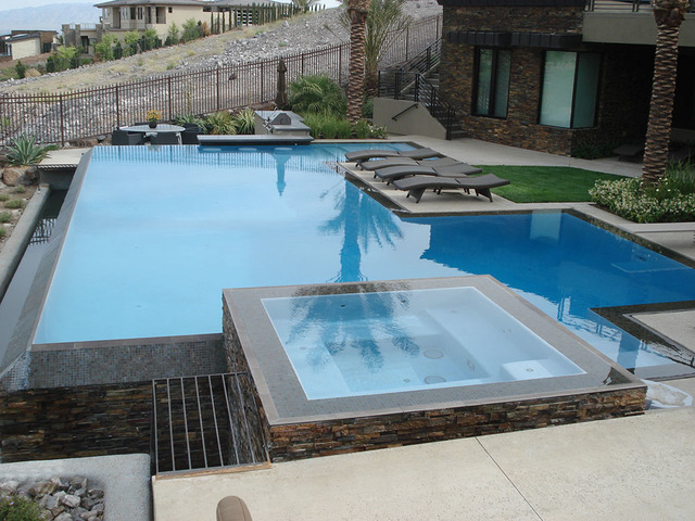 COURTESY OF SOUTHWICK LANDSCAPE ARCHITECTS
Dragon Ridge Residence at MacDonald Ranch in Henderson has a pool and spa.