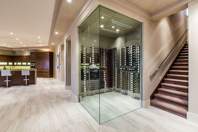 A wine room is near the kitchen. (Courtesy Shapiro & Sher Group)