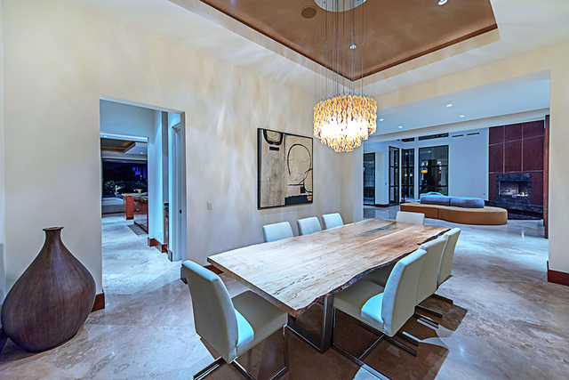The dining room is on the first floor. (Courtesy Simply Vegas)