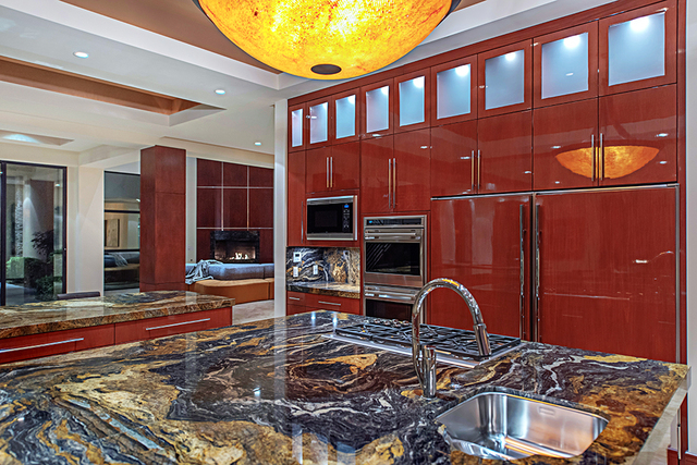 The kitchen has upgraded appliances. (Courtesy Simply Vegas)