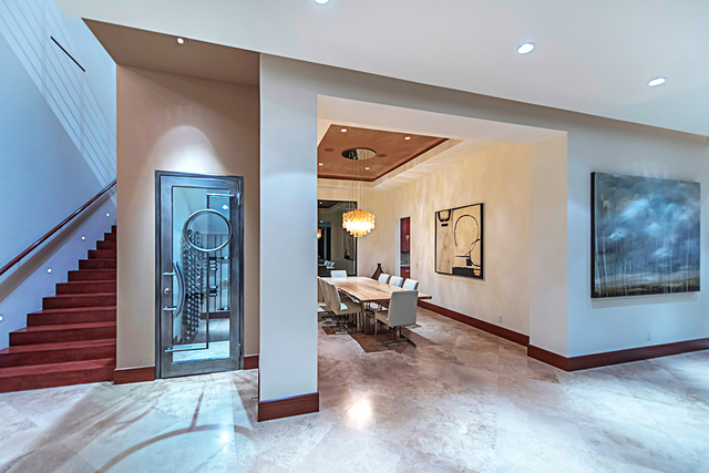A wine room is near the dining room. (Courtesy Simply Vegas)