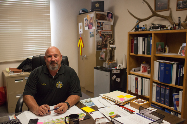 Dan Watts, sheriff and coroner, poses in his office at the White Pine County Sheriffճ Office in Ely, Nev. on Thursday March 3, 2016. Randi Lynn Beach/Las Vegas Review-Journal