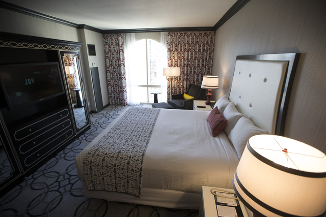 The bedroom view from inside the Marseille suite at the Paris casino-hotel  is seen on Wednesday, March 16, 2016, in Las Vegas. Erik Verduzco/Las Vegas  Review-Journal Follow @Erik_Verduzco