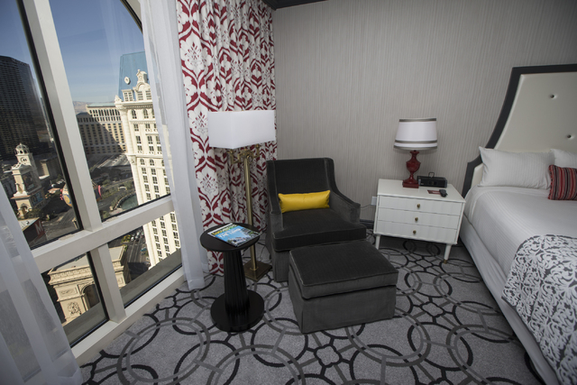 Room with BEST VIEW from Paris Hotel & Casino Las Vegas Burgundy