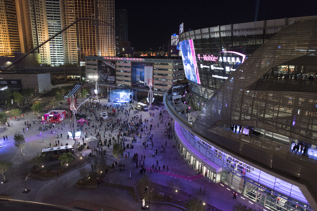 Traffic could be congested near T-Mobile Arena Thursday night