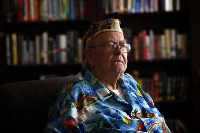 Clarendon Hetrick, shown on on Nov. 29, 2012, was a World War II veteran who was serving on the USS Arizona when Pearl Harbor was attacked in 1941. Hetrick died on Monday, April 18, 2016. (Jessica ...