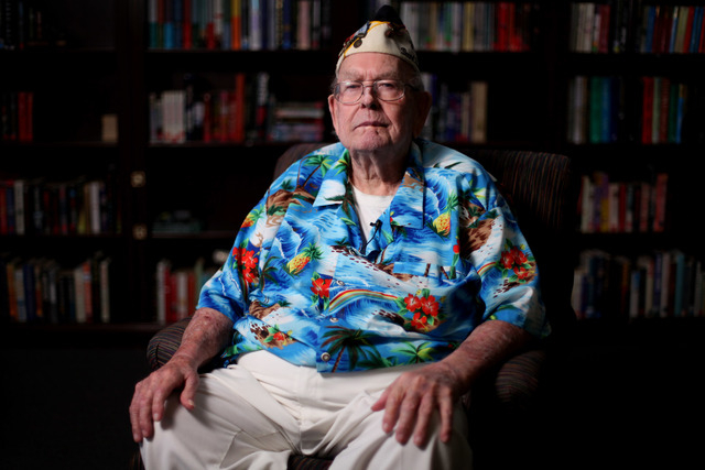 Clarendon Hetrick, shown on on Nov. 29, 2012, was a World War II veteran who was serving on the USS Arizona when Pearl Harbor was attacked in 1941. Hetrick died on Monday, April 18, 2016. (Jessica ...