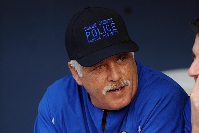 Las Vegas 51s manager Wally Backman is seen in the dugout prior to the start of their Triple-A minor league baseball game against the Reno Aces at Cashman Field in Las Vegas Friday May 01, 2015. B ...