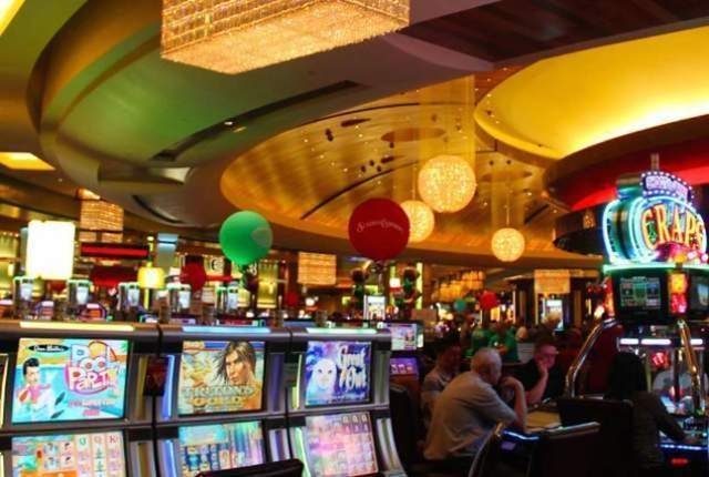 The Red Rock Resort casino floor is seen in this file photo. Frank Fertitta, 54, and Lorenzo Fertitta, 47, chief executive officer and director, respectively, of Las Vegas-based Red Rock, stand to ...