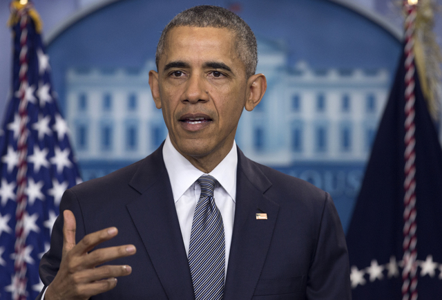 President Barack Obama speaks in the briefing room of the White House in Washington, May 6, 2016. (Carolyn Kaster/AP)