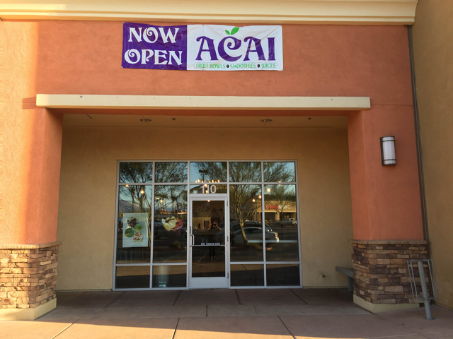 The exterior of Acai to the T, 5635 Centennial Center Blvd. Suite 110, is seen on May 12, 2016 Sandy Lopez/View