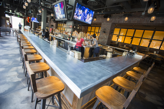 Interior of the  Beerhaus is seen during a grand opening party at The Park on Monday, April 4, 2016.  Jeff Scheid/Las Vegas Review-Journal Follow @jlscheid