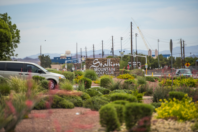 The entrance of Stallion Mountain Golf Club in Las Vegas is shown on Friday, May 20, 2016. Joshua Dahl/Las Vegas Review-Journal