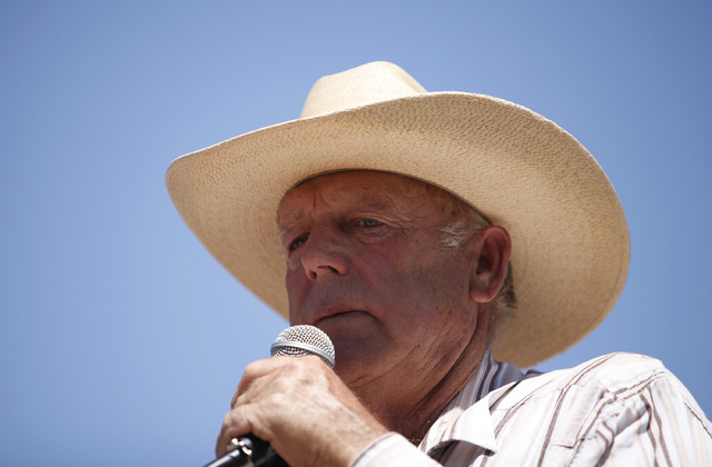 Rancher Cliven Bundy speaks at a press conference near Bunkerville, Nev. Thursday, April 24, 2014. (John Locher/Las Vegas Review-Journal)