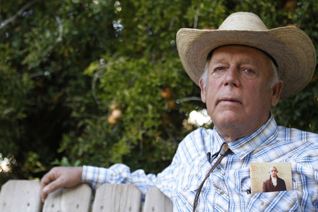 Cliven Bundy is interviewed at his home in Bunkerville, Nev., Wednesday, Oct. 29, 2014. (Erik Verduzco/Las Vegas Review-Journal)