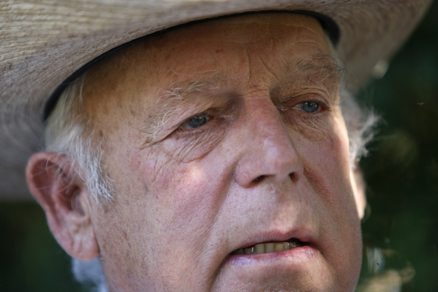 Cliven Bundy is interviewed at his home in Bunkerville, Nev., Wednesday, Oct. 29, 2014. (Erik Verduzco/Las Vegas Review-Journal)