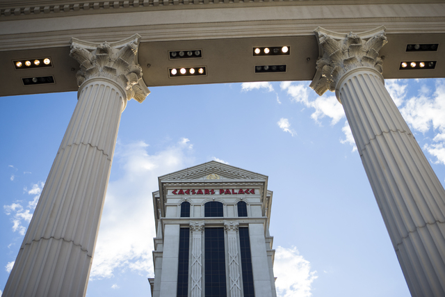 The exterior of Caesars Palace hotel-casino is shown in Las Vegas on Wednesday, May 18, 2016. Chase Stevens/Las Vegas Review-Journal Follow @csstevensphoto