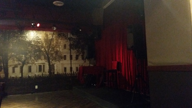 The stage area is shown in the dining room at Cafe Mayakovsky, 1775 E. Tropicana Ave., Suite 30. Lisa Valentine/View