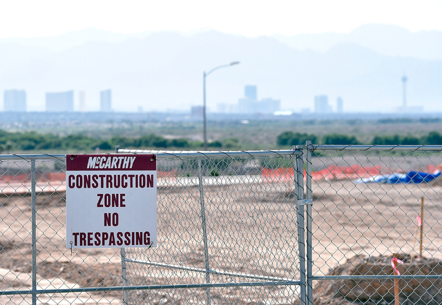 A new elementary school is seen under construction Monday, May 23, 2016, in Henderson. Newly released U.S. Census data puts Las Vegas in the 28th most populous spot among American cities. David Be ...