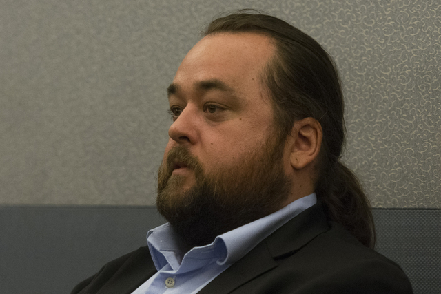 Austin Lee &quot;Chumlee&quot; Russell is seen in court at the Regional Justice Center in Las Vegas Monday, May 23, 2016. The reality TV actor from &quot;Pawn Stars&quot; is facing ...