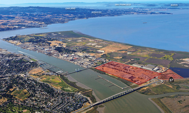 The proposed site of a Faraday Future car plant on Mare Island in Vallejo, California. (Courtesy of city of Vallejo)