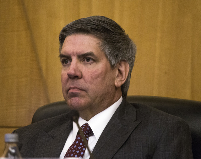 Gaming Policy Committee member Scott Scherer, with Holland and Hart, LLP, during meeting to discuss e-sports at the Clark County Commission chambers, 500 S. Grand Central Pkwy. on Friday, May 13, ...