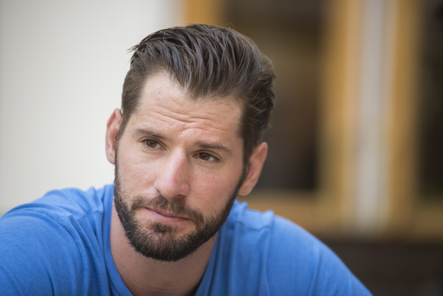 Anaheim Ducks center Ryan Kesler speaks to a reporter while in town to promote next month's NHL hockey awards show from Culinary Dropout inside the Hard Rock hotel-casino in Las Vegas on Thursday, ...