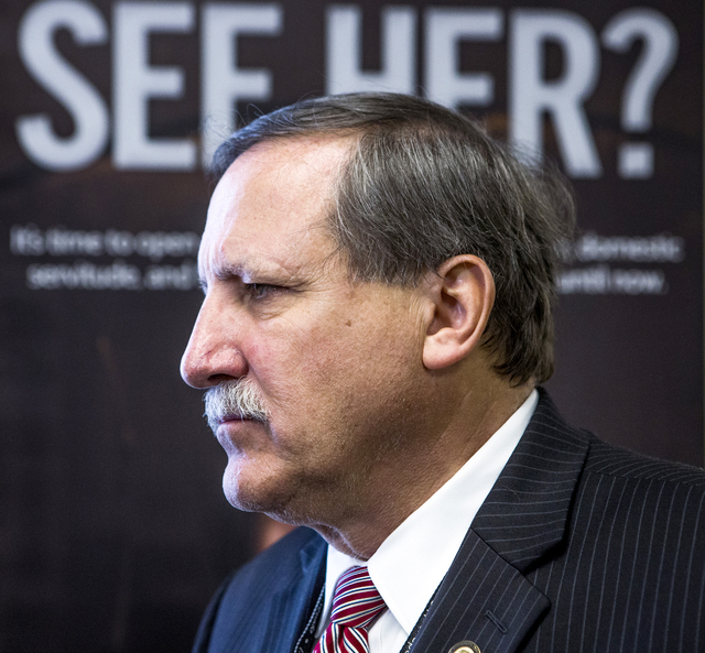 Nevada U.S. Attorney Daniel Bogden is shown during a seminar on human trafficking and child exploitation at Lloyd George U.S. Courthouse in Las Vegas on Wednesday, May 25, 2016. Jeff Scheid/Las Ve ...