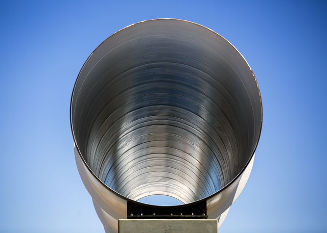A Hyperloop One tube is seen under construction at Apex on Wednesday, May 11, 2016. Jeff Scheid/Las Vegas Review-Journal Follow @jlscheid