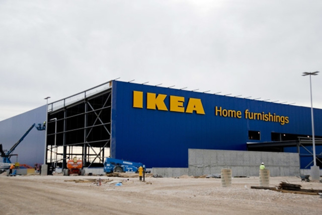The main building is seen during construction at the IKEA site in southwest Las Vegas on Wednesday, Oct. 28, 2015. (Daniel Clark/Las Vegas Review-Journal)