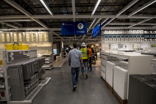 Members of the media tour the IKEA showroom on Wednesday, May 11, 2016. The new IKEA located near Durango and 215 opens on May 18th. Joshua Dahl/Las Vegas Review-Journal
