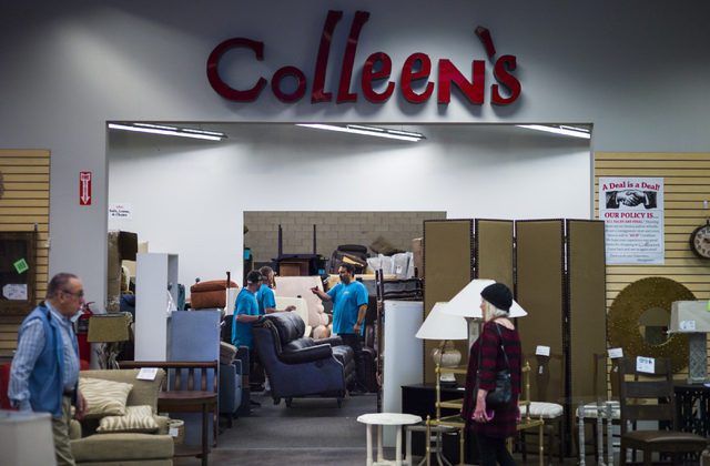 Employees organize furniture as customers browse in Colleen's Classic Consignment at 5120 S. Fort Apache Road in Las Vegas on Friday, May 6, 2016. Chase Stevens/View Follow @csstevensphoto