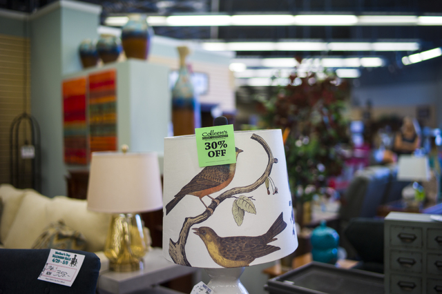 A discounted lamp is shown in Colleen's Classic Consignment at 5120 S. Fort Apache Road in Las Vegas on Friday, May 6, 2016. Chase Stevens/View Follow @csstevensphoto